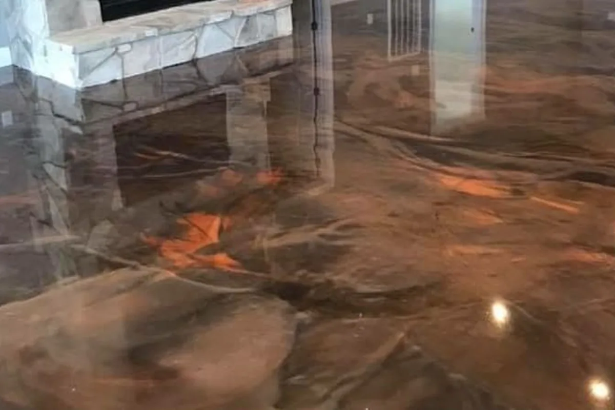 Metallic Epoxy Flooring finish example